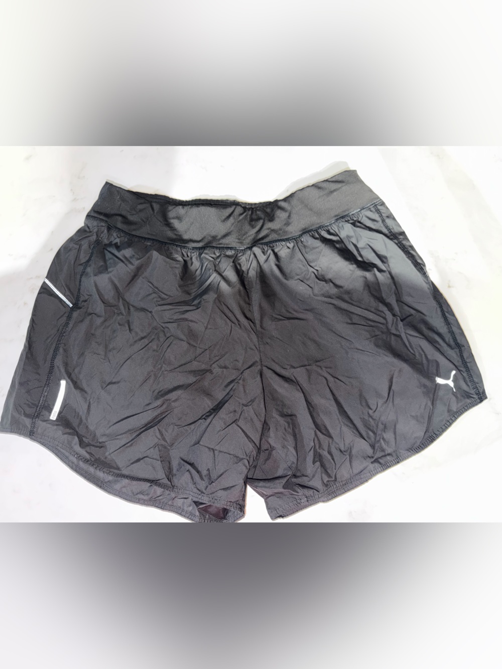 Puma Black Women's Running Shorts with Reflective Details